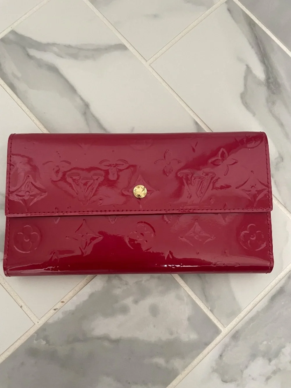 Louis Vuitton Vernis Wallet red patent leather-never used